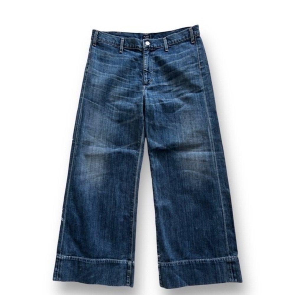 Citizens of Humanity High Rise Wide Leg Cuffed Crop Jeans